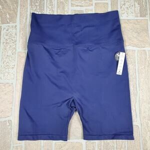 NEW W/ TAGS PINK FLIP IT SEAMLESS FOLDOVER BIKE SHORTS, LARGE